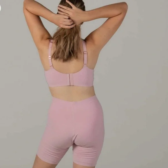 PARATUS OMNIA LAPIS Bonded Wirefree Bra In Pink Size 4XL Full Cup - Picture 11 of 12